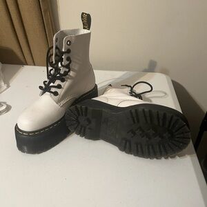 Dr. Martens White Combat Boots Pascal Max